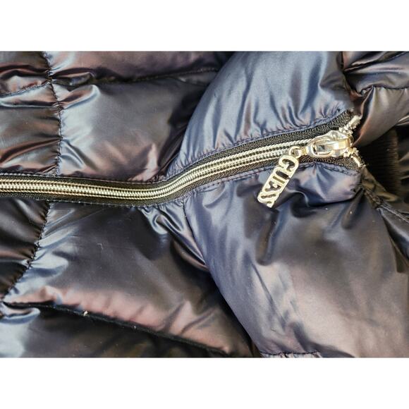 GUESS Women’s Size Medium Quilted Puffer Jacket Blue Excellent Condition - Picture 4 of 8